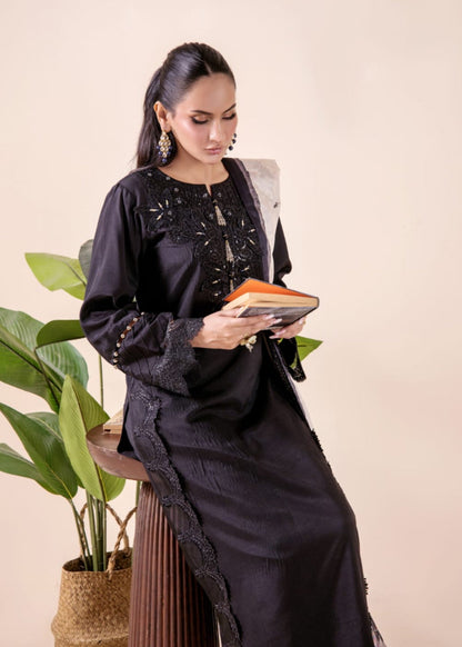 Black Embroidered Silk Designer Salwar Suit Online in Sri Lanka India Australia
