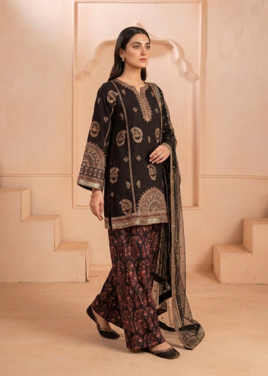 Ladies Embroidered Black Shalwar Kameez Online in UK USA Canada