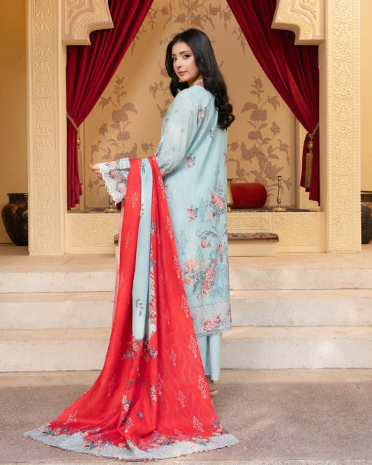 Readymade Dhanak Shirt Plazo and Wool Shawl Pakistani Suit Online in KSA Riyadh Saudi Arabia Oman Bahrain Qatar