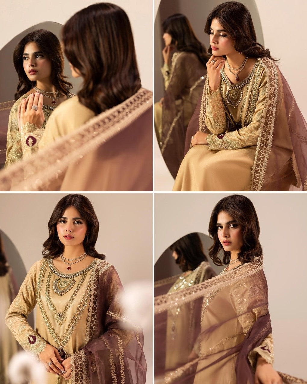 Readymade Gold Sharara Potli Dress Online in Dubai DXB UAE Abudhabi Meena Bazaar