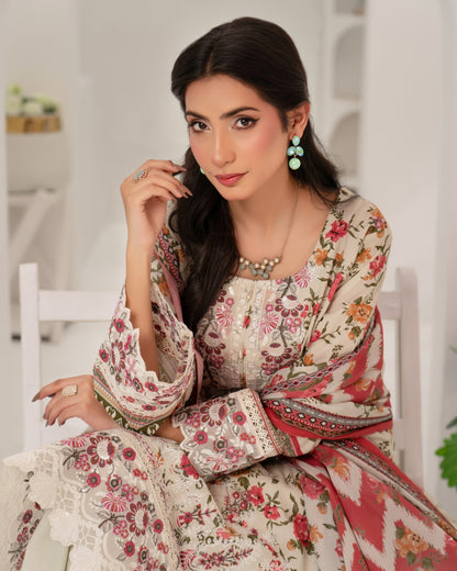 Readymade Green Digital Print Lawn Suit Online in Sri Lanka India Australia