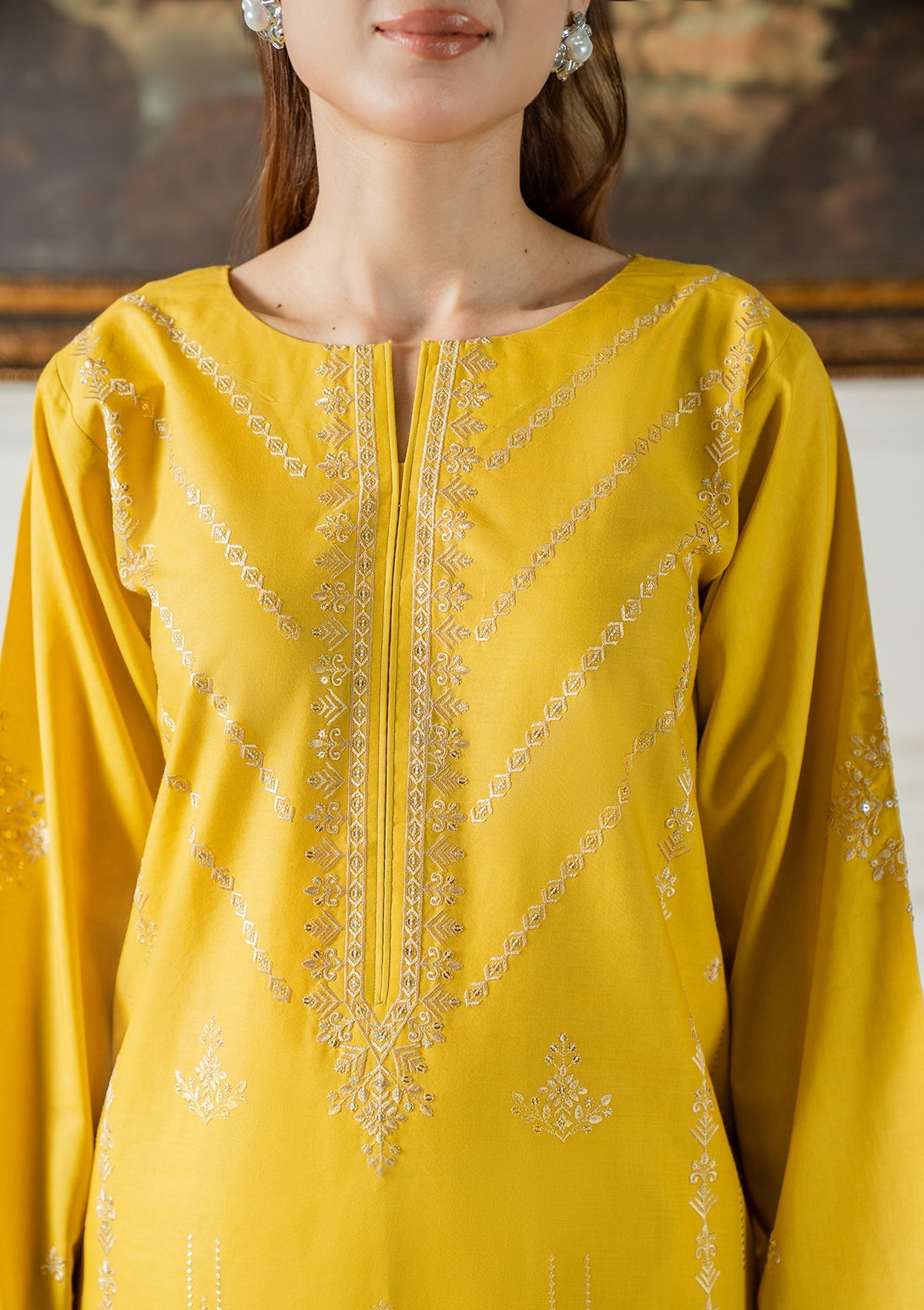 Readymade Mustard Cotton Kurta Pajama Online in Sri Lanka India Australia