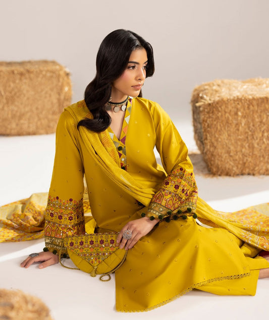 Readymade Mustard Cotton Pakistani Suit Online in Sri Lanka India Australia