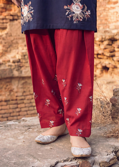 Readymade Navy Blue Lawn Kurta Set Online in Sri Lanka India Australia