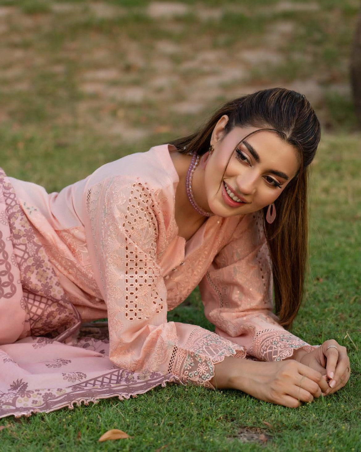 Readymade Peach Lawn Embroidered Salwar Kameez Online in Sri Lanka India Australia