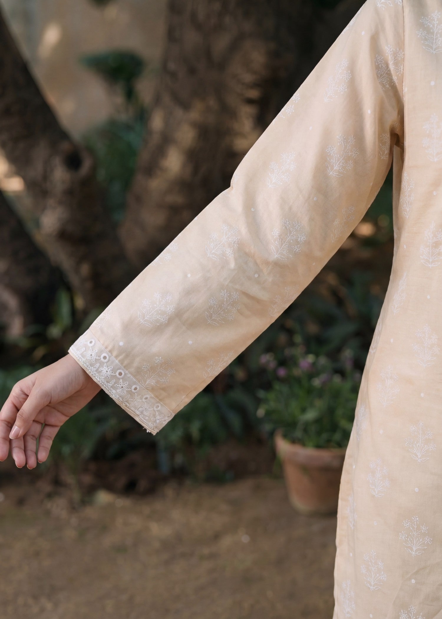 Readymade Peach Orange Lawn Kurta Set Online in Sri Lanka India Australia