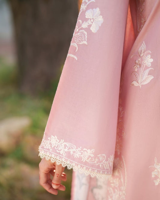 Readymade Pink Embroidered Lawn Pakistani Suit Online in Sri Lanka India Australia
