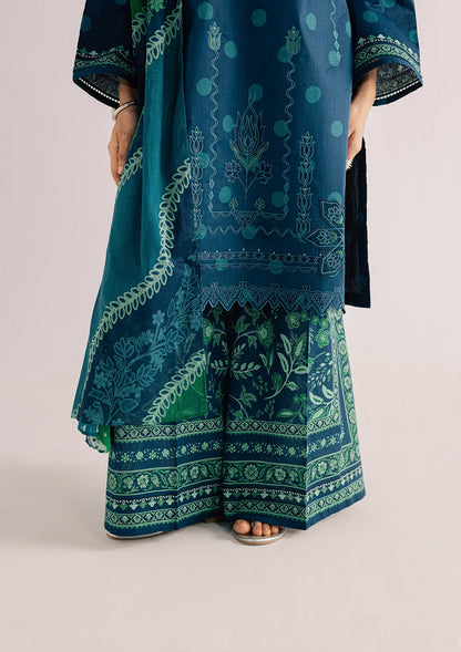 Readymade Prussian Blue Lawn Suit Online in Sri Lanka India Australia