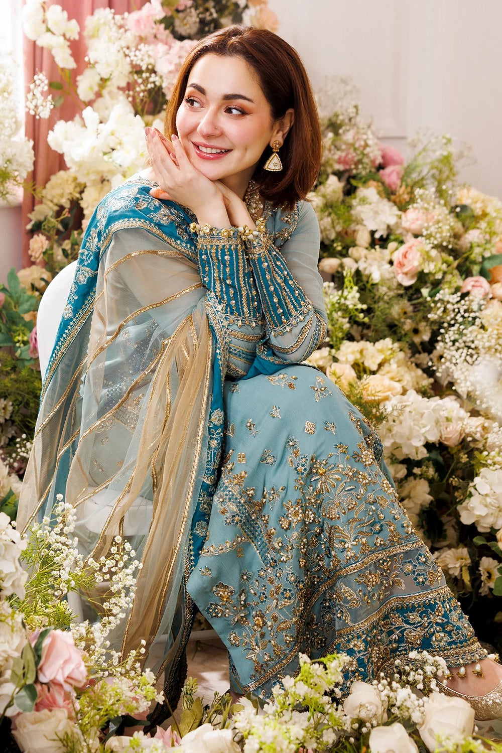 Readymade Sky Blue Chiffon Suit Online in Sri Lanka India Australia