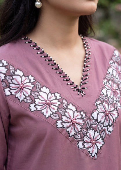 Readymade Zinnia Pink Lawn Kurta with Dupatta Online in Sri Lanka India Australia