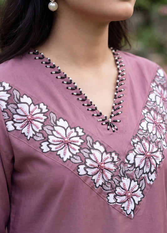 Readymade Zinnia Pink Lawn Kurta with Dupatta Online in Sri Lanka India Australia