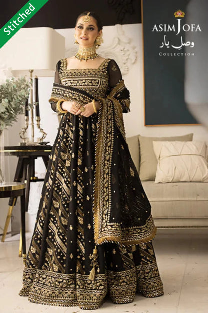 Readymade Black Chiffon Anarakali