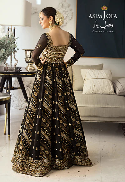 Readymade Black Chiffon Anarakali