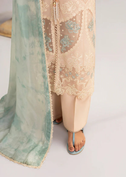 Peach Orange Premium Lawn Cotton Suit