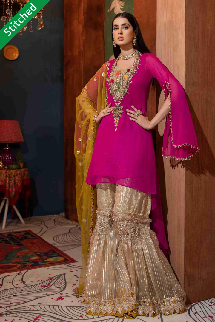 Red & Black Elegant Pure Salwar Suit Set With Dupatta main image 0
