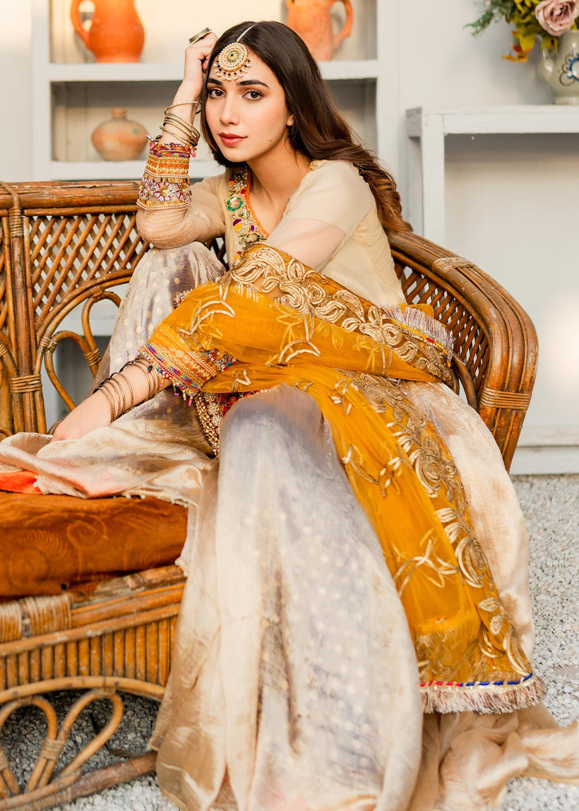 Buy Salwar Mahal Ready Made Skin Gold Sharara Dress in Dubai SALWAR MAHAL Buy Salwar Mahal Ready Made Skin Gold Sharara Dress in Dubai SALWAR MAHAL