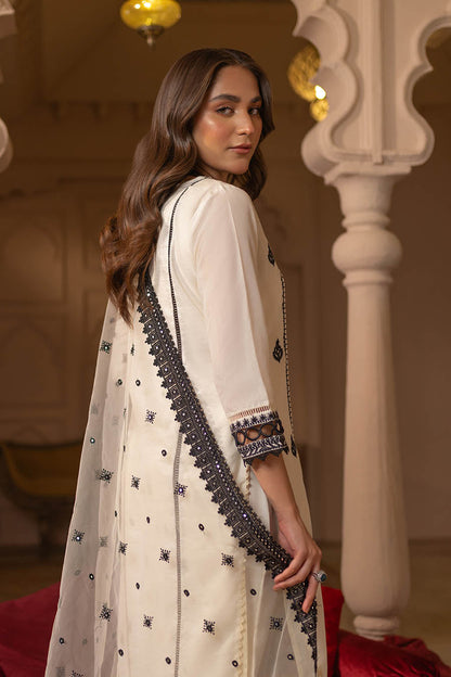 Readymade Embroidered Viscose Cotton Suit