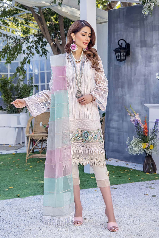 Hand Embroidered Pure Cotton Chikankari Suit