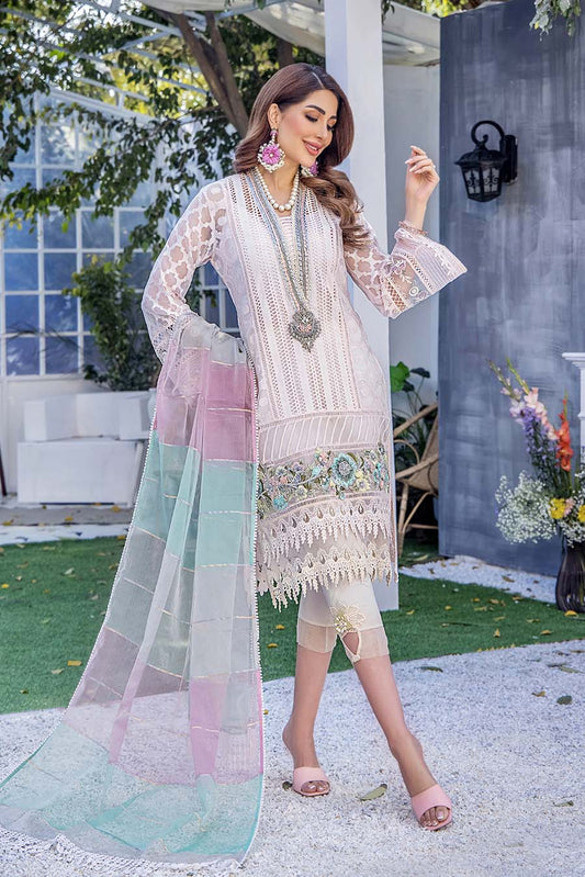 Hand Embroidered Pure Cotton Chikankari Suit