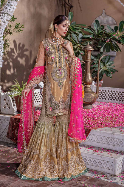 Readymade Hand Embroidered Pure Maysuri Gharara