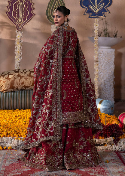 Red Charmuse Festive Wear Lehenga Online in KSA Riyadh Saudi Arabia Oman Bahrain Qatar