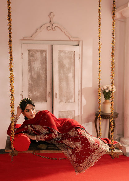 Red Charmuse Kurta with Dupatta Online in UK USA Canada