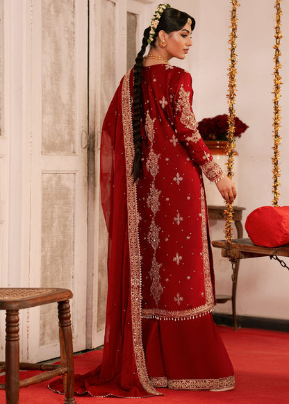 Red Charmuse Straight Cut Kurta Suit Online in Sri Lanka India Australia