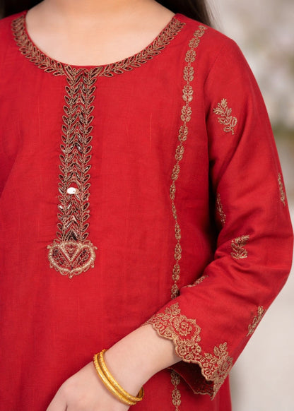 Red Cotton Embroidered Kurta Pajama Online in UK USA Canada