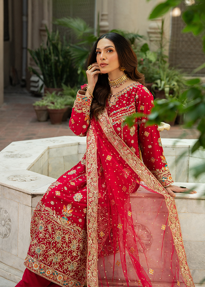 Red Embellished Chiffon Formal Wear Online in UK USA Canada