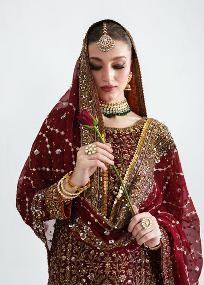 Red Embellished Chiffon Lehenga Set Online in Dubai UAE Abudhabi Ajman Sharjah