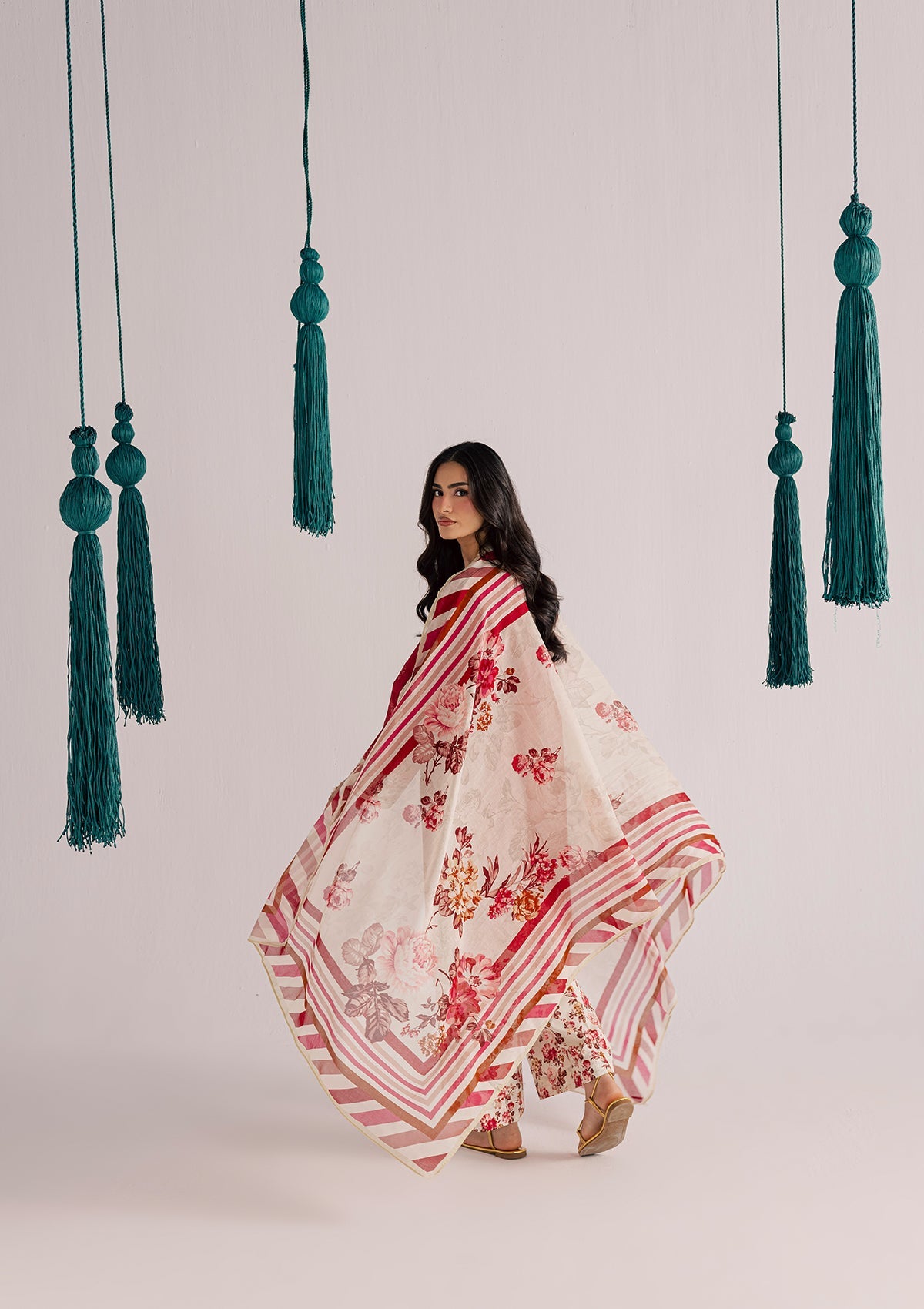 Red Embroidered Lawn Outfit Online in Dubai UAE Abudhabi Ajman Sharjah