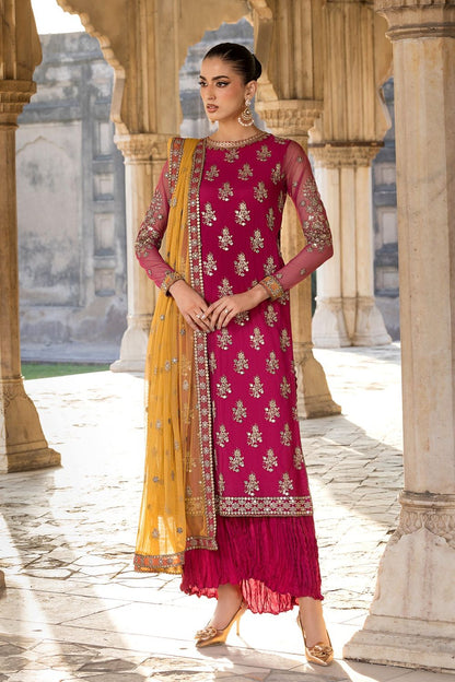 Red Embroidered Net Partywear Salwar Suit Online in Dubai UAE Abudhabi Ajman Sharjah
