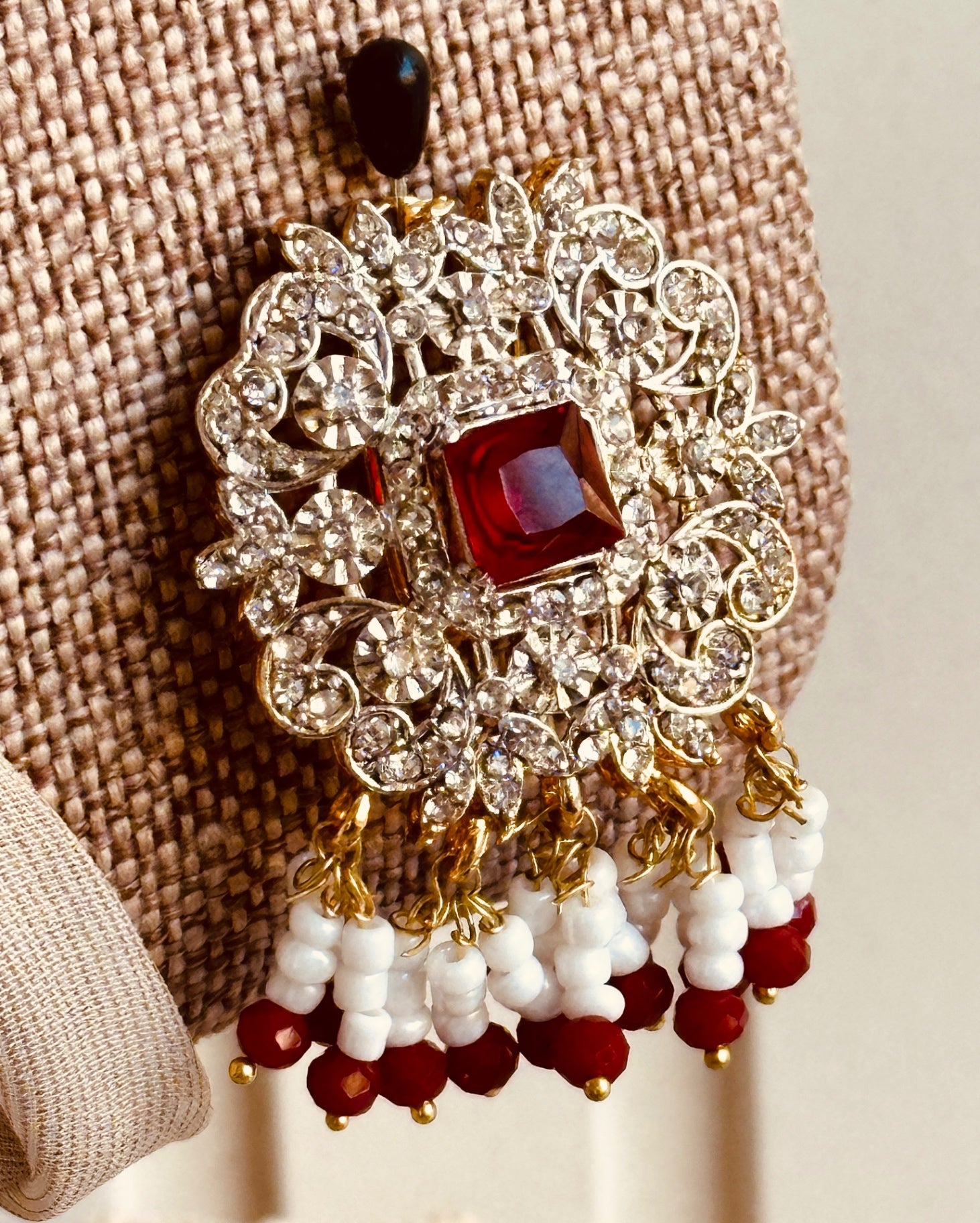 Red Kundan Style Choker Jewellery Online in UK USA Canada