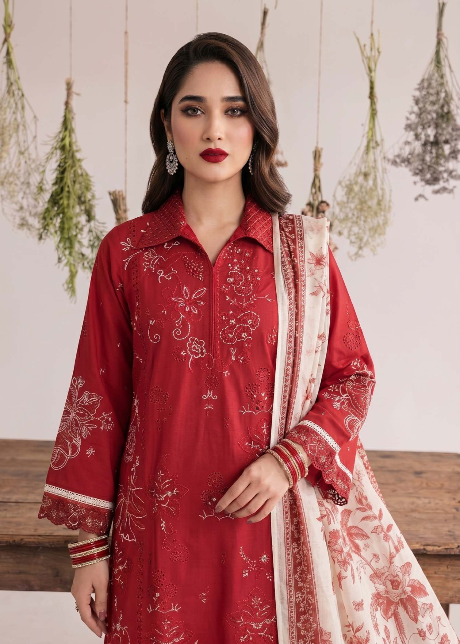 Red Lawn Pakistani Designer Suit Online in Dubai UAE Abudhabi Ajman Sharjah