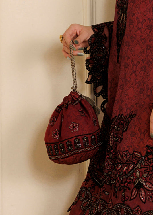 Red Leather Potli Bag Online in Sri Lanka India Australia