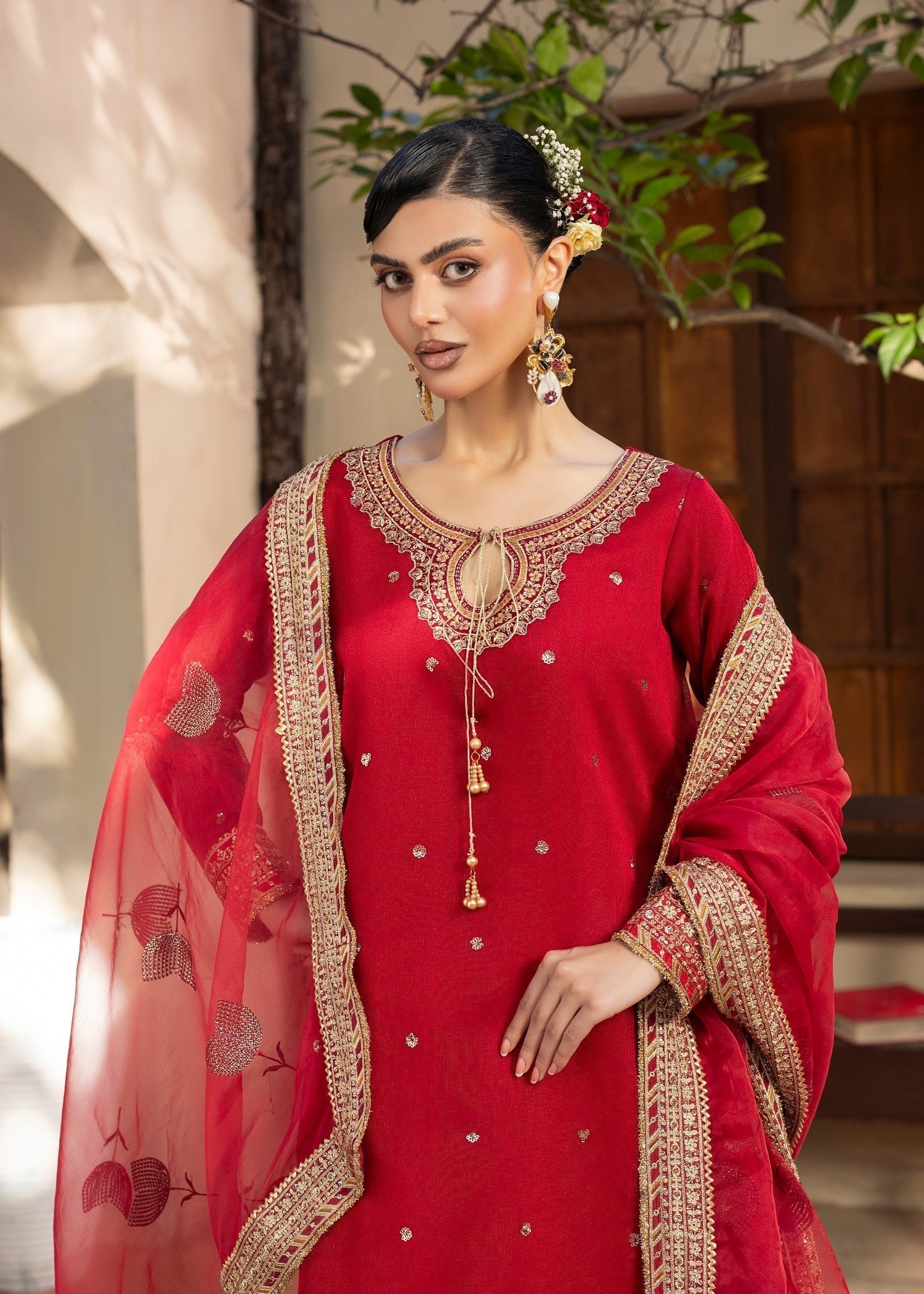 Red Raw Silk Straight Kurta Festive Outfit Online in Dubai UAE Abudhabi Ajman Sharjah