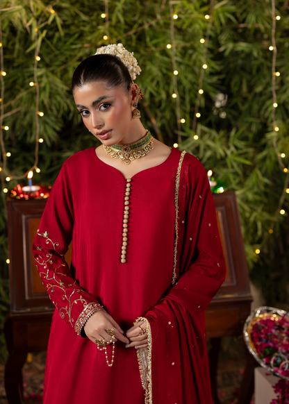 Red Wedding Guest Wear Farshi Shalwar Online in KSA Riyadh Saudi Arabia Oman Bahrain Qatar