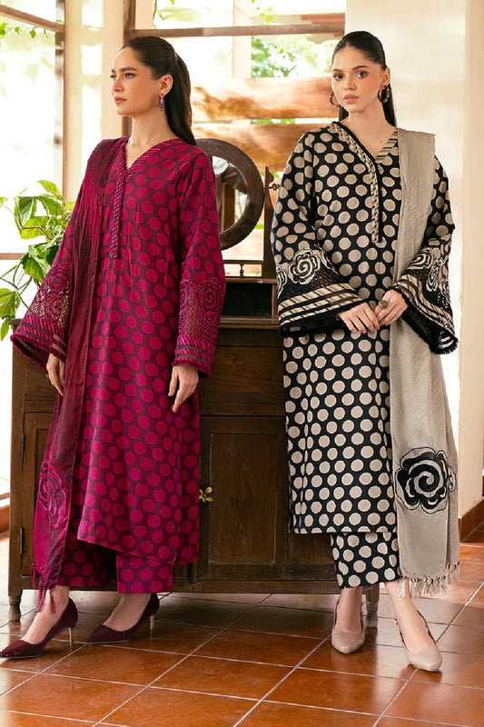 Red Pure Lawn Suit with Chiffon Dupatta