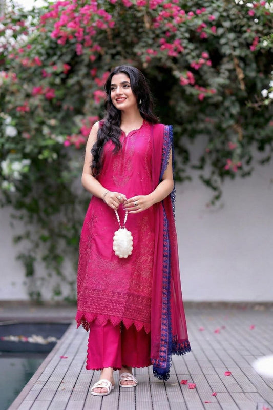 Republic Shocking Luxury Lawn Unstitched Suit Online in Dubai UAE Abudhabi Ajman Sharjah