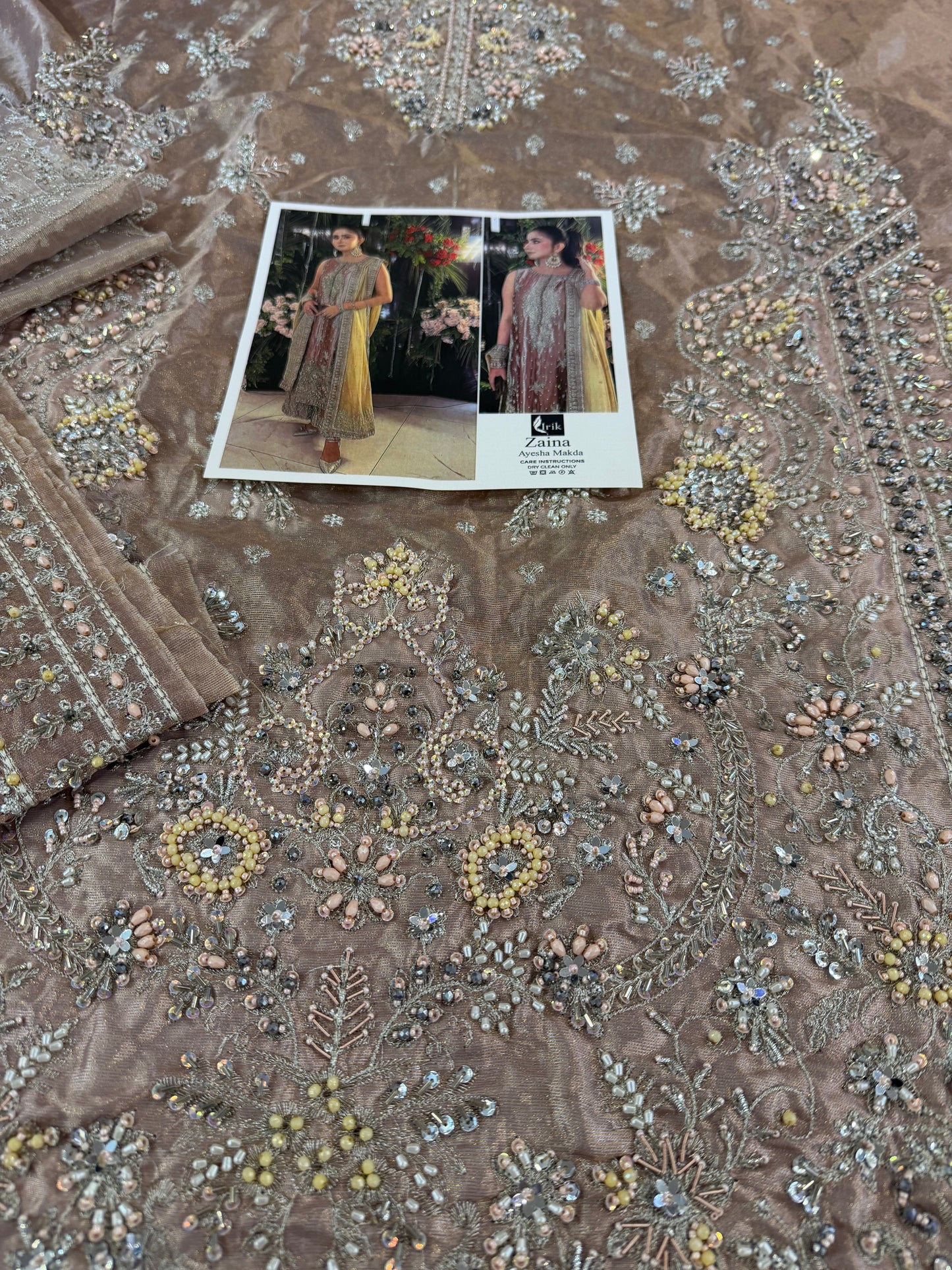 rose Gold Embellished bridal couture Online in Dubai UAE Abudhabi Ajman Sharjah
