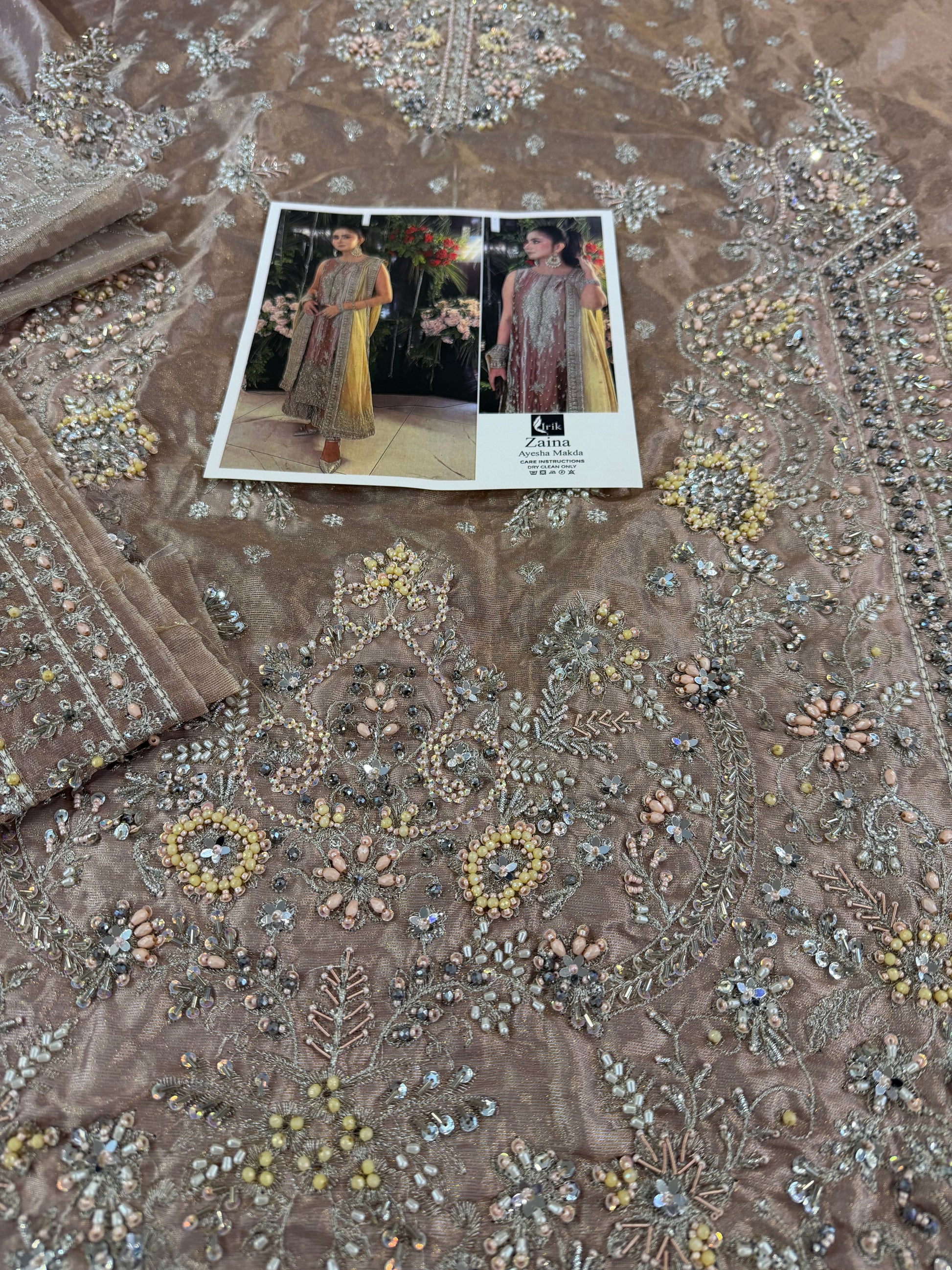 rose Gold Embellished bridal couture Online in Dubai UAE Abudhabi Ajman Sharjah