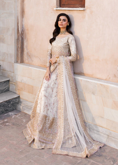 Rose Gold Sequins Net Pishwas Online in UK USA Canada