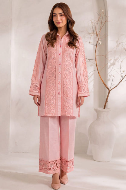 Rose Pink Cut Work Textured Lawn Pakistani Suit Online in Dubai UAE Abudhabi Ajman Sharjah