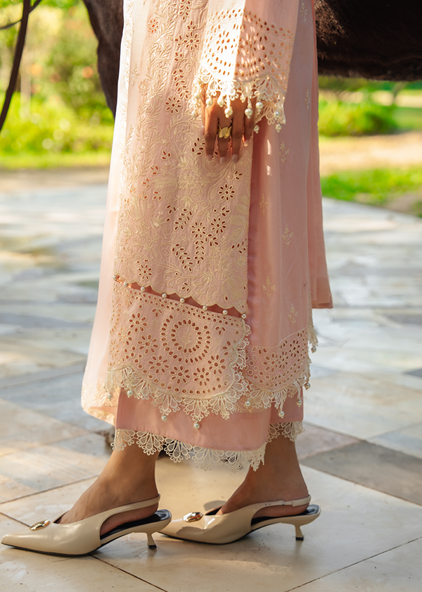Rose Pink Embroidered Lawn Straight Kurta Suit Online in Sri Lanka India Australia