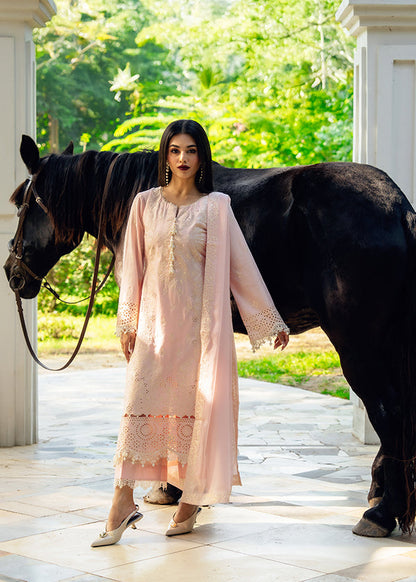 Rose Pink Tonal Embroidered Lawn Salwar Kameez Online in KSA Riyadh Saudi Arabia Oman Bahrain Qatar