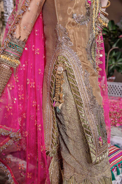 Readymade Hand Embroidered Pure Maysuri Gharara