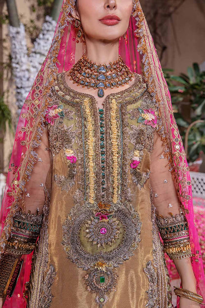 Readymade Hand Embroidered Pure Maysuri Gharara