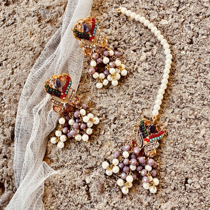 Royal Purple Choker Necklace Set Online in KSA Riyadh Saudi Arabia Oman Bahrain Qatar