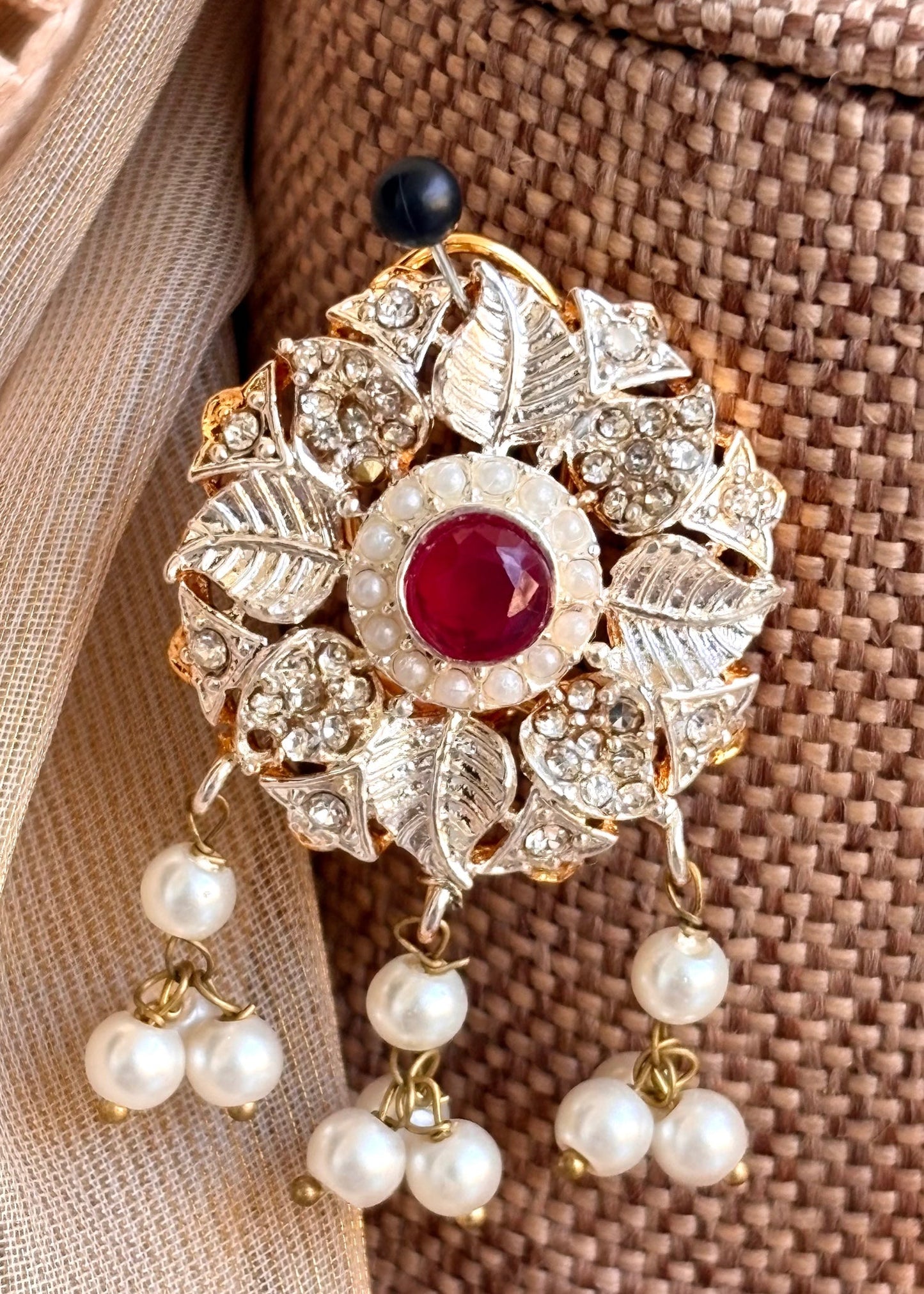 Ruby Red Choker Necklace Set Online in UK USA Canada