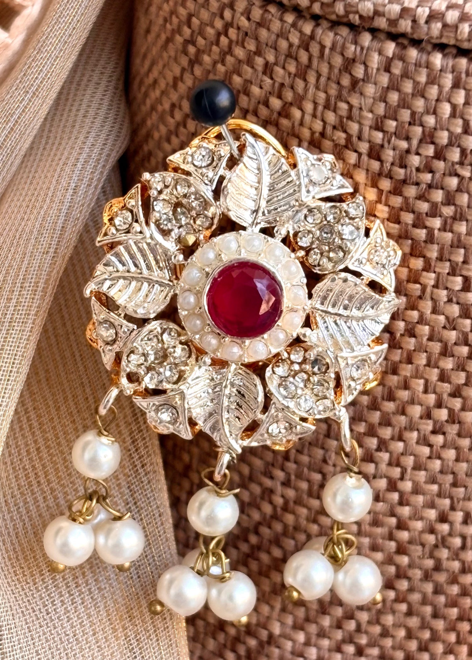 Ruby Red Choker Necklace Set Online in UK USA Canada